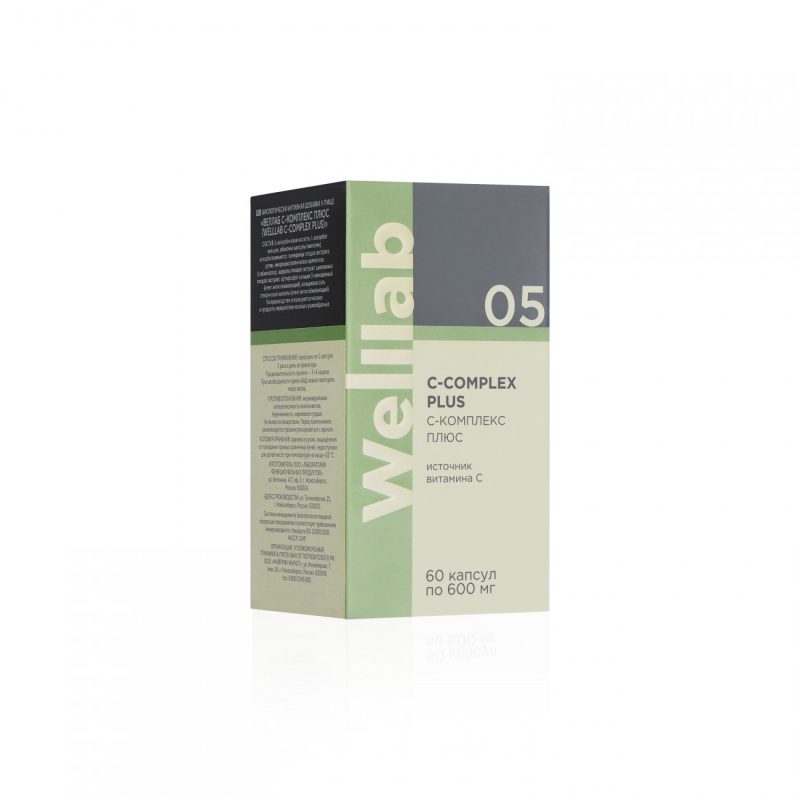 БАД с витамином С Welllab C-COMPLEX PLUS, 60 капсул